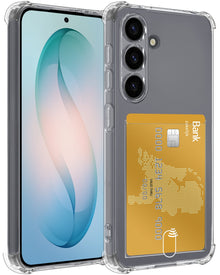 Samsung S26 Plus Hoesje Kaarthouder Backcover Shockproof - Transparant