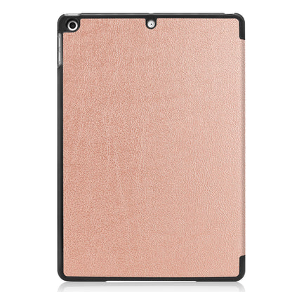 iPad 10.2 2021 Trifold Bookcase Hoes - Rosé goud