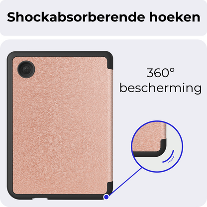 Kobo Clara Colour Bookcase Hoes Shockabsorberend - Rosé Goud