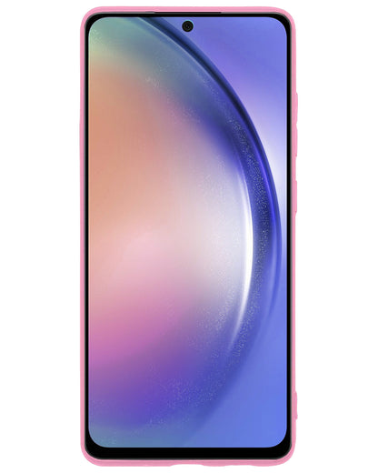 Samsung A54 Hoesje Siliconen - Lichtroze