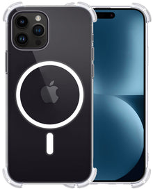 iPhone 15 Pro Max Hoesje Geschikt voor Magsafe Backcover Shockproof - Transparant