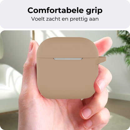 AirPods 4 Hoesje Siliconen Krasbestendig - Zand