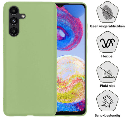 Samsung A04s Hoesje Siliconen Backcover Lichtgewicht - Groen