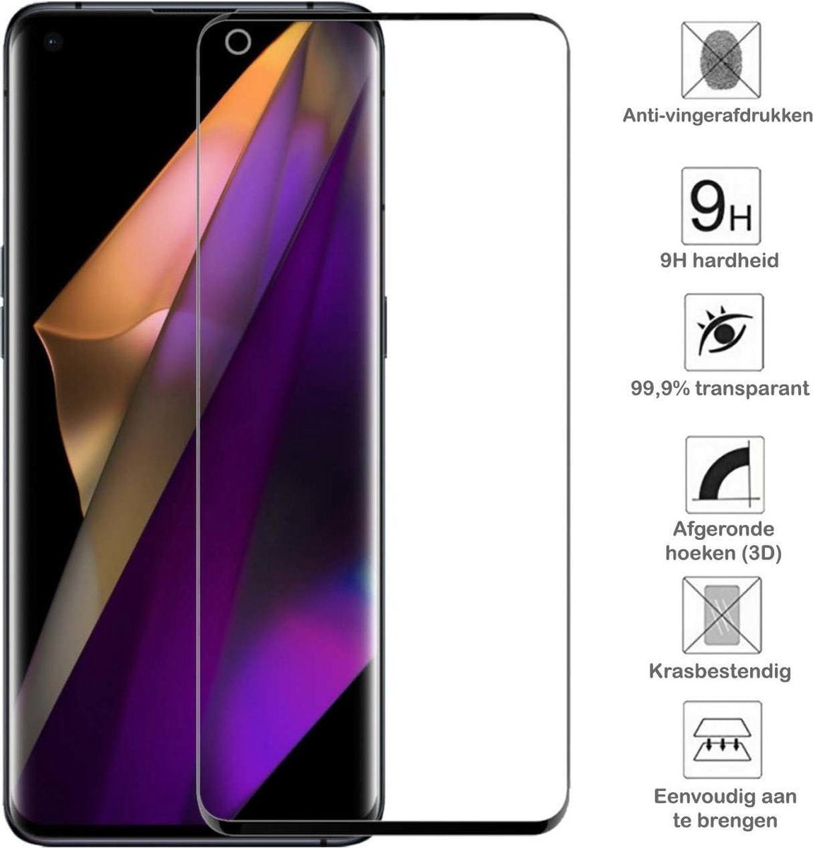 OPPO Find X3 Pro Screenprotector Tempered Glass