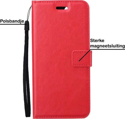 Samsung S20 FE Hoesje Bookcase Cover met Kaarthouder - Rood