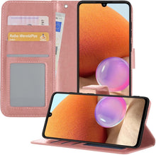 Samsung A32 5G Hoesje Bookcase Cover met Kaarthouder - Rosé goud