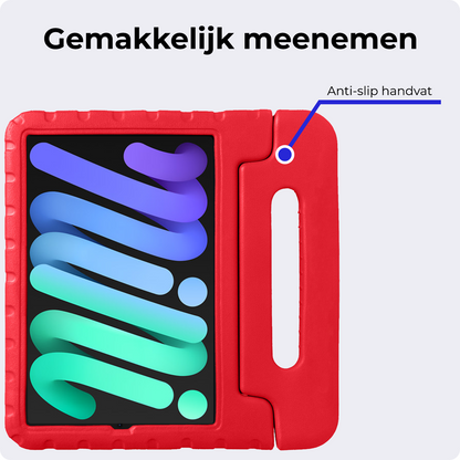iPad Mini 7 Kinderhoes Shockabsorberend Foam - Rood