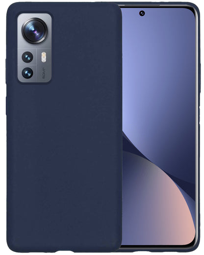 Xiaomi 12 Pro Hoesje Siliconen Backcover Lichtgewicht - Donkerblauw