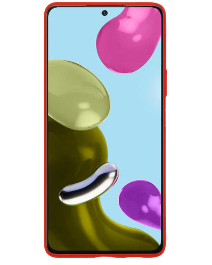 Xiaomi Redmi Note 11 Hoesje Siliconen Backcover Lichtgewicht - Rood