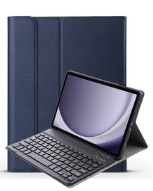 Samsung Galaxy Tab A9 Toetsenbord Hoes met Uitneembaar toetsenbord - Donkerblauw