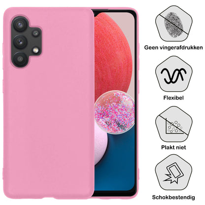 Samsung A13 4G Hoesje Siliconen Backcover Lichtgewicht - Lichtroze