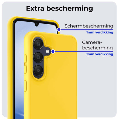 Samsung A25 Hoesje Siliconen Backcover Lichtgewicht - Geel
