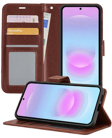 Samsung A37 Hoesje Bookcase Cover met Kaarthouder - Bruin