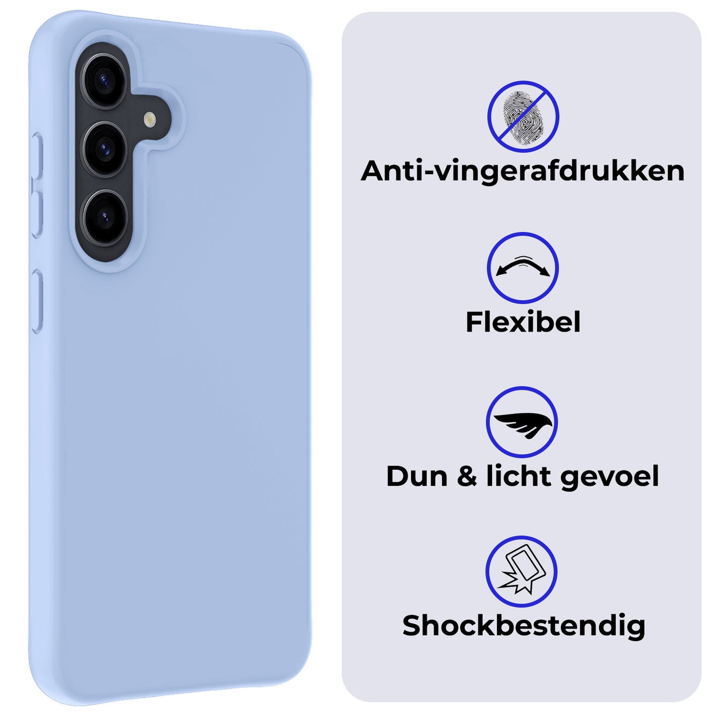 Samsung S24 Plus Hoesje Siliconen - Lichtblauw