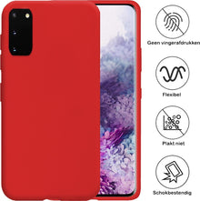 Samsung S20 Hoesje Siliconen Backcover Lichtgewicht - Rood