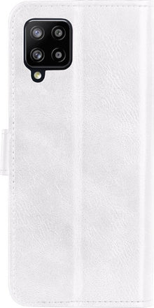 Samsung A42 Hoesje Bookcase Cover met Kaarthouder - Wit
