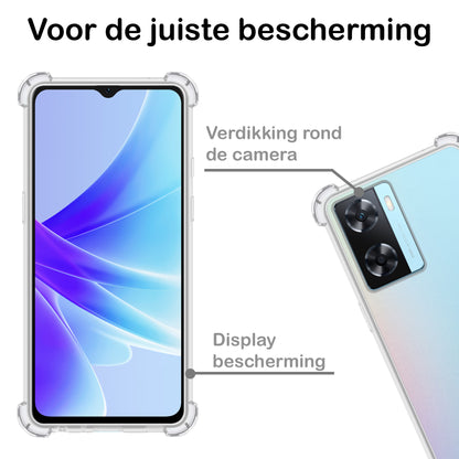 OPPO A57 Hoesje Shockproof Backcover Siliconen - Transparant