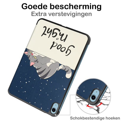 iPad 2022 / 2025 (A16 ) Trifold Bookcase Hoes - Kat