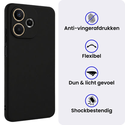OPPO A5 Pro Hoesje Siliconen Backcover Lichtgewicht - Zwart
