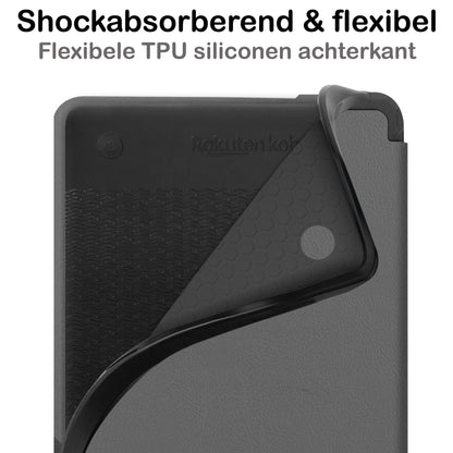 Kobo Clara 2E Bookcase Hoes Shockabsorberend - Grijs