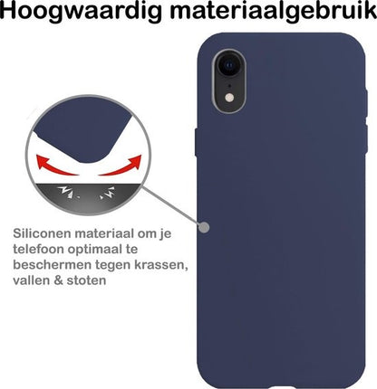 iPhone XR Hoesje Siliconen Backcover Lichtgewicht - Donkerblauw
