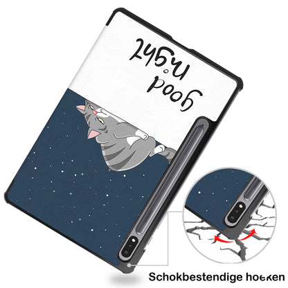 Samsung Galaxy Tab S8 Trifold Bookcase Hoes - Kat