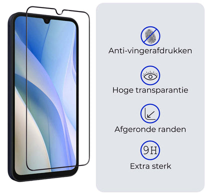 Samsung A15 Screenprotector Gehard Glas - Full Screen