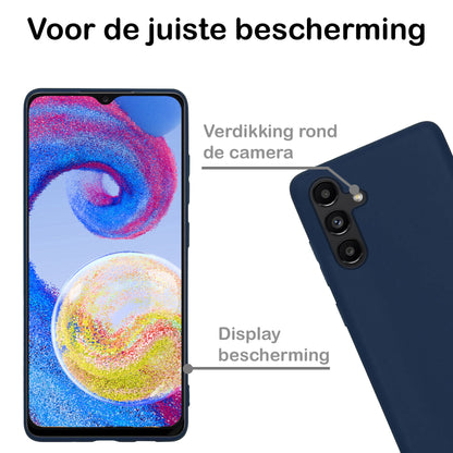 Samsung A04s Hoesje Siliconen Backcover Lichtgewicht - Donkerblauw