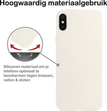 iPhone Xs Hoesje Siliconen Backcover Lichtgewicht - Wit