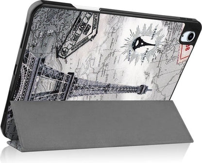 iPad Air 2020 Hoesje Book Case Met Apple Pencil Uitsparing - Eiffeltoren