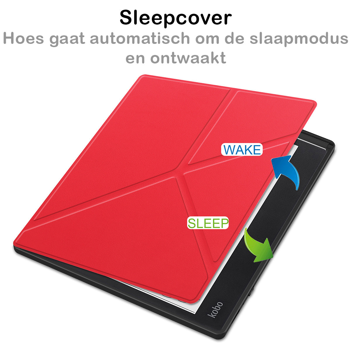 Kobo Elipsa 2E Trifold Hoesje - Rood