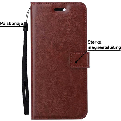 Samsung S23 Plus Hoesje Book Case Kunstleer - Bruin