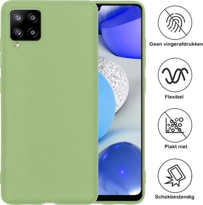 Samsung A42 Hoesje Siliconen Backcover Lichtgewicht - Groen