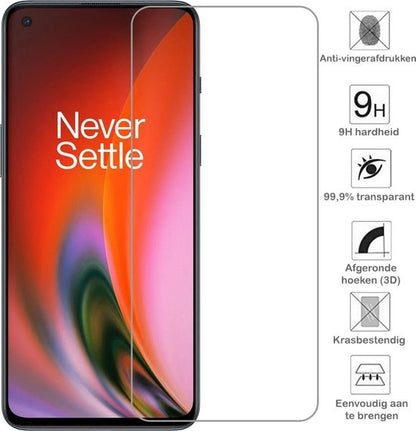 OnePlus Nord 2 Screenprotector Gehard Glas - Anti-kras