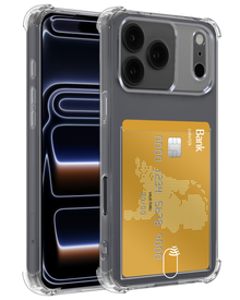 iPhone 17 Pro Hoesje Kaarthouder Backcover Shockproof - Transparant