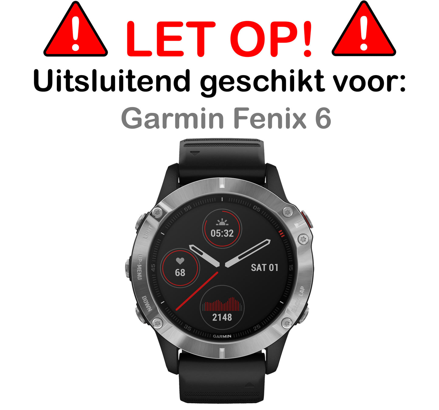 Garmin Fenix 6 Screenprotector Tempered Glass