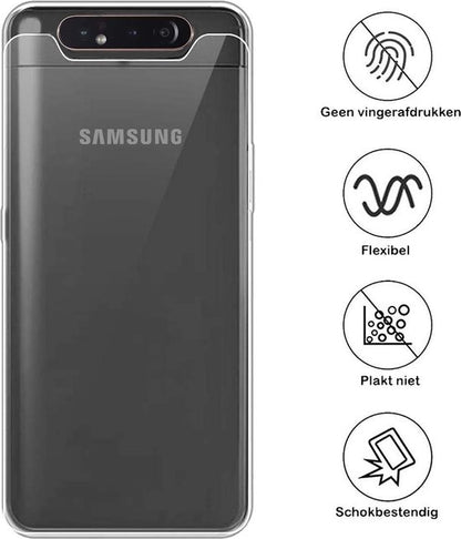 Samsung A90 Hoesje Siliconen Backcover Lichtgewicht - Transparant