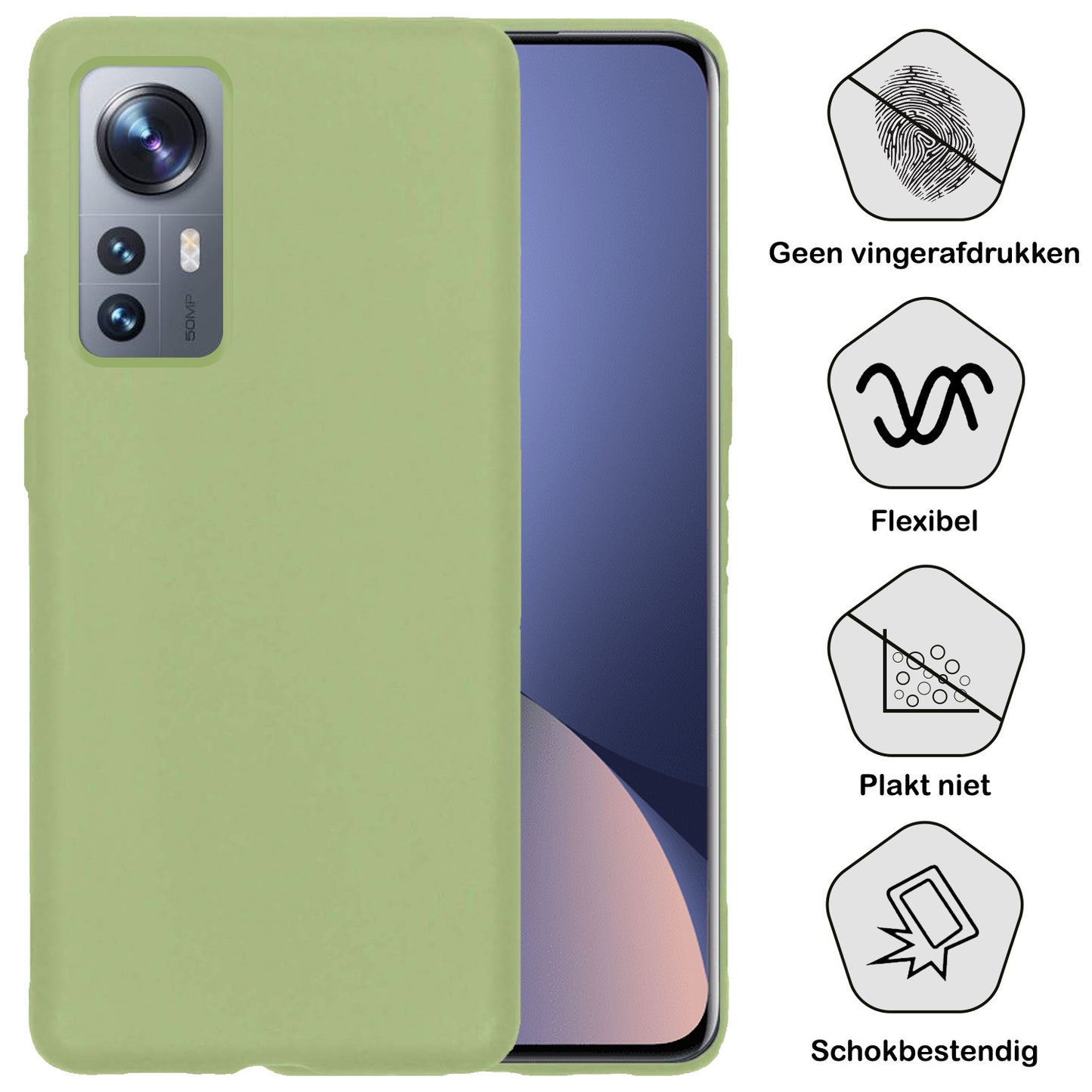 Xiaomi 12 Pro Hoesje Siliconen - Groen