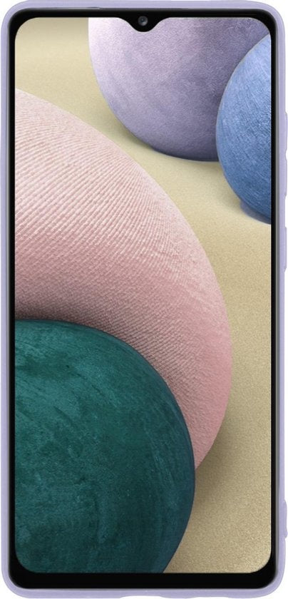 Samsung A12 Hoesje Siliconen Backcover Lichtgewicht - Lila