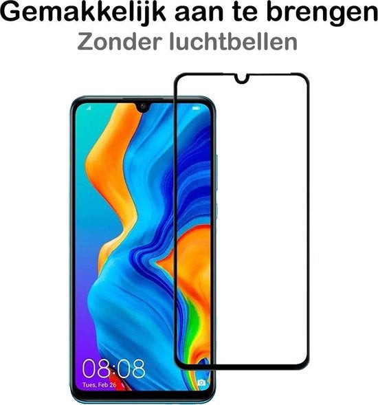 Huawei P30 Lite Screenprotector Full Cover Tempered Glass