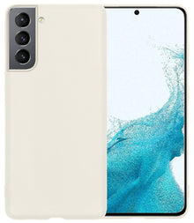 Samsung S22 Hoesje Siliconen Backcover Lichtgewicht - Wit