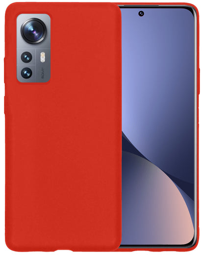 Xiaomi 12X Hoesje Siliconen Backcover Lichtgewicht - Rood
