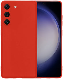 Samsung S23 Plus Hoesje Siliconen Backcover Lichtgewicht - Rood