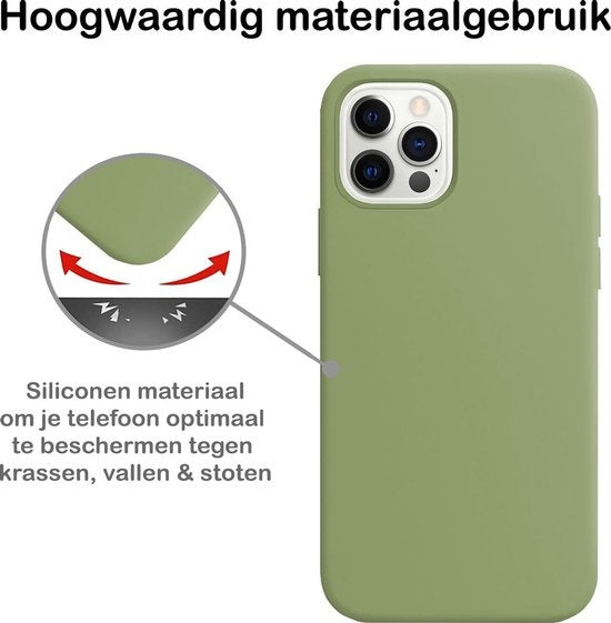 iPhone 12 Pro Max Hoesje Siliconen - Groen