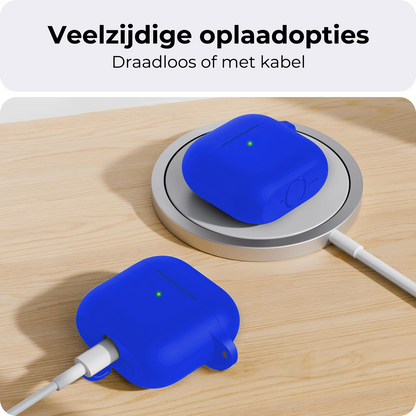 AirPods 4 Hoesje Siliconen Krasbestendig - Blauw