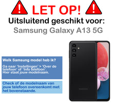 Samsung A13 5G Hoesje Bookcase Cover met Kaarthouder - Bruin