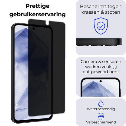 Samsung A55 Screenprotector Gehard Glas - Privacy