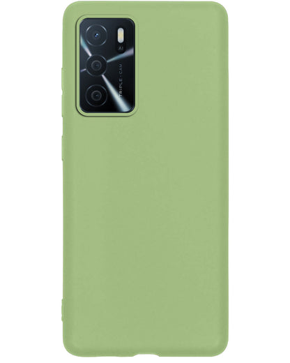 OPPO A16 Hoesje Siliconen - Groen