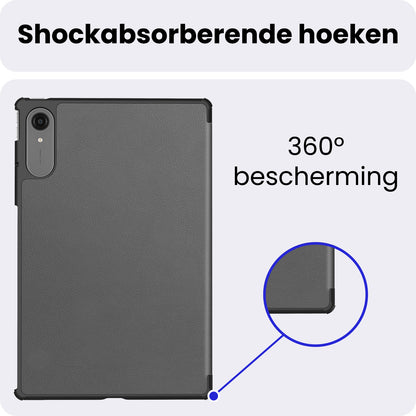 Lenovo Idea Tab Pro Gen 2 Trifold Bookcase Hoes - Grijs