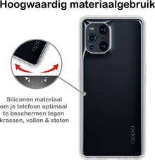 OPPO Find X3 Pro Hoesje Siliconen Backcover Lichtgewicht - Transparant